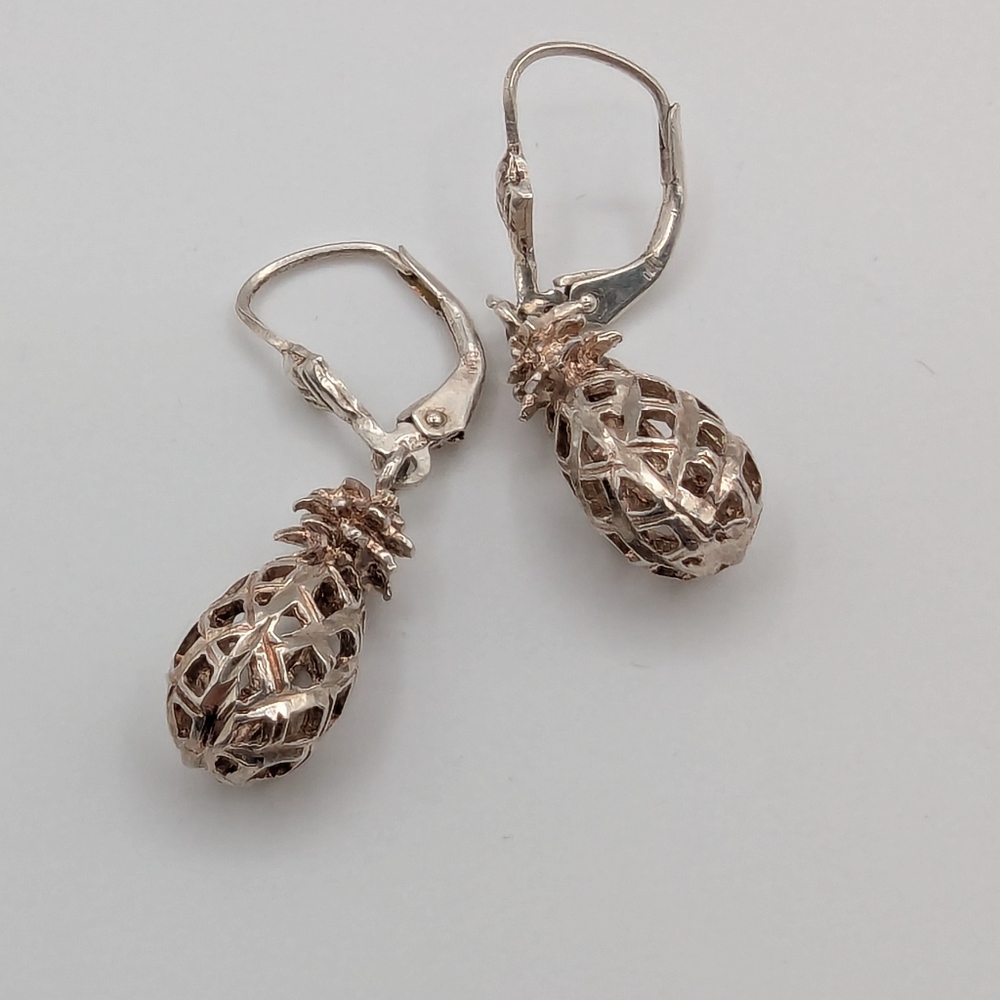 Sterling Silver Pineapple Earrings